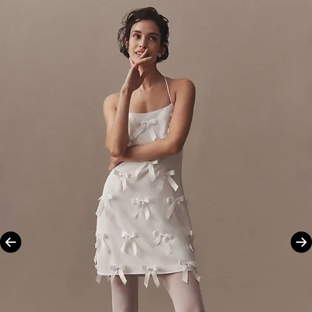 Anthropologie Brand New Bow Mini Dress 🎀 Never Worn!